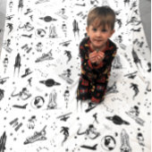 Buitenruimte Zonnestelsel Astronaut Ruimteschip Fleece Deken