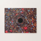 Buitenruimte zwarte hoes legpuzzel (Horizontaal)