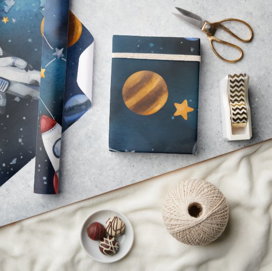 Buitenruimteastronaut Cadeaupapier (Crafts)