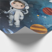 Buitenruimteastronaut Cadeaupapier (Hoek)