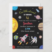 Buitenruimteastronaut steraxy planeten verjaardag kaart (Voorkant)