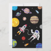 Buitenruimteastronaut steraxy planeten verjaardag kaart (Achterkant)