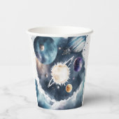 Buitenruimtecentrales en raketschildpadjongen, eer papieren bekers (Achterkant)