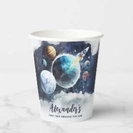 Buitenruimtecentrales en raketschildpadjongen, eer papieren bekers