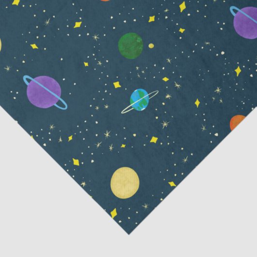 Buitenruimtecentrales en sterren in onbekende melk tissuepapier (Detail)