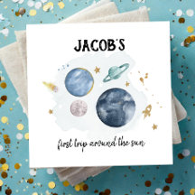 Buitenruimtecentrales Galaxy Gold Blue Boy Birthda