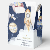 Buitenruimtecentrales Jongen Galaxy First Trip Bir Bedankdoosjes (Geopend)