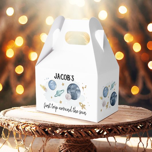 Buitenruimtecentrales Jongen Galaxy First Trip Bir Bedankdoosjes