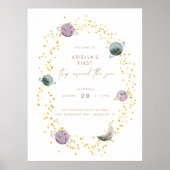 Buitenruimtecentrales - Meisjes Gold 1e verjaardag Poster (Voorkant)