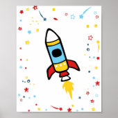 Buitenruimtedecor, Rocket print 8x10 (Voorkant)