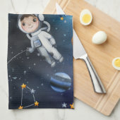 Buitenruimtemonster sterren Astronaut gepersonalis Theedoek (Quarter Fold)