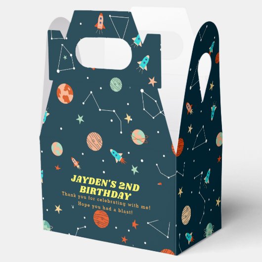 Buitenruimteraketten van afgelopen zaterdag Dank u Bedankdoosjes (Geopend)