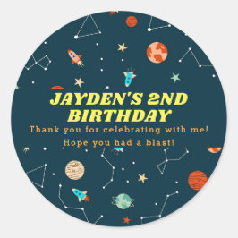 Buitenruimteraketten van afgelopen zaterdag Dank u Ronde Sticker