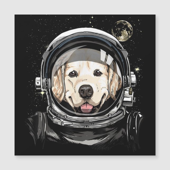 Buitenruimtesatronaut Golden Retriever Lover Pet D (Voorkant)