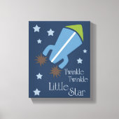 Buitenruimteschakels Twinkle Twinkle Navy Blue Canvas Afdruk (Voorkant)