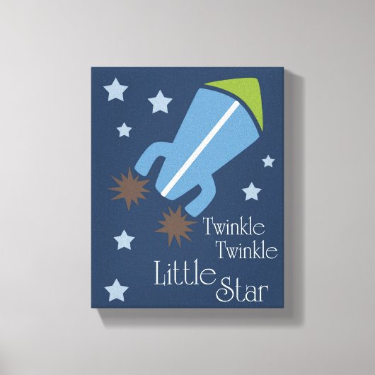 Buitenruimteschakels Twinkle Twinkle Navy Blue Canvas Afdruk (Voorkant)