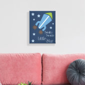 Buitenruimteschakels Twinkle Twinkle Navy Blue Canvas Afdruk (Insitu (Woonkamer))