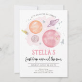 Buitenruimteschalen Eerste reis 1e verjaardag Kaart (Voorkant)