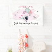 Buitenruimteschalen meisje Eerste verjaardag Achte Spandoek (Insitu)