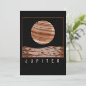 Buitenruimtescheiding Fan Jupiter Planet Astronomi Kaart (Staand voorkant)