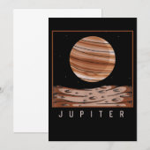 Buitenruimtescheiding Fan Jupiter Planet Astronomi Kaart (Voorkant / Achterkant)
