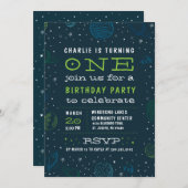 Buitenruimteschema Uitnodiging voor geboorte jonge (Voorkant / Achterkant)