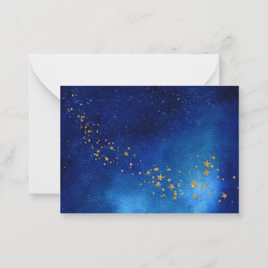Buitenruimtesterrenstelsel bedankt notitiekaartje (Achterkant)