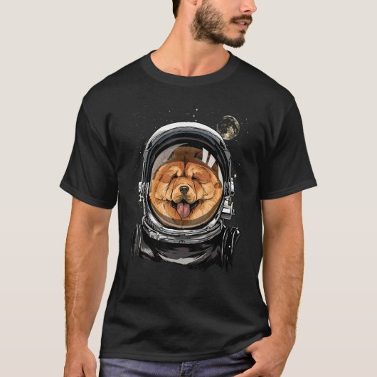 Buitenruimtetabonaut met hoes t-shirt (Voorkant)