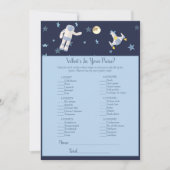 Buitenruimtetoestel Wat zit er in je paarse spel Kaart (Voorkant)