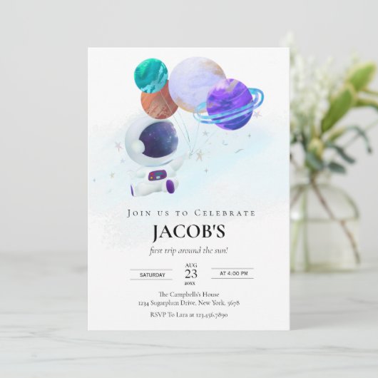 Buitenruimtetoestellen, eerste uitnodiging op zate (Staand voorkant)