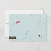 Buitenruimtetransport Birthday Hartelijk dank Bedankkaart (Achterkant)