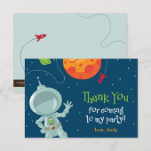 Buitenruimtetransport Birthday Hartelijk dank Bedankkaart (Voorkant / Achterkant)