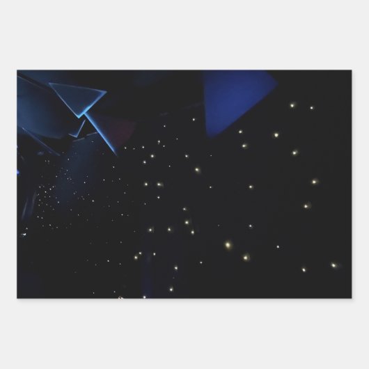 Buitenruimtetuem met sterren inpakpapier vel (Voorkant)