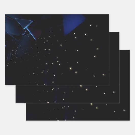 Buitenruimtetuem met sterren inpakpapier vel (Set)