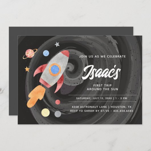 Buitenruimtetuigen, eerste uitnodiging van de gebo (Voorkant / Achterkant)