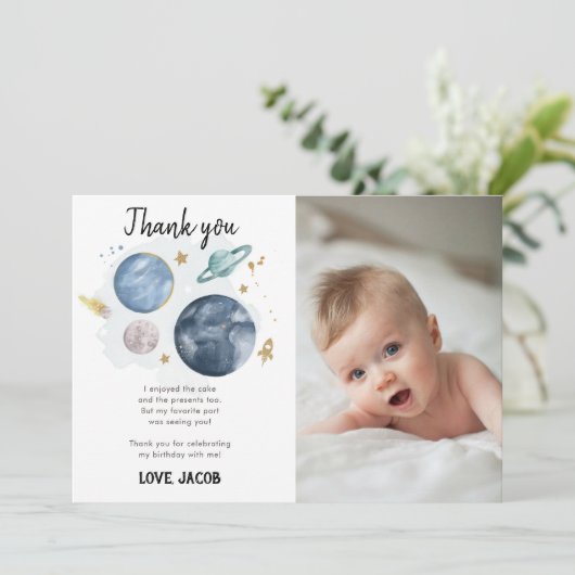 Buitenruimtetuigen Galaxy Boy Dank je kaart (Staand voorkant)