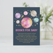 Buitenruimtetuigen Galaxy Moon Books for Baby Girl Informatiekaartje (Staand voorkant)