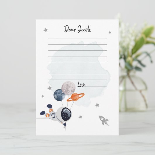 Buitenruimtetuigen Geboortetijd Capsule Kaart (Staand voorkant)