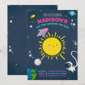 Buitenruimtevaart op zaterdag kaart (Voorkant / Achterkant)