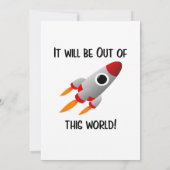 Buitenruimtevaart op zaterdag uitnodiging tot ruim (Achterkant)