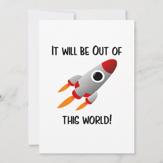 Buitenruimtevaart op zaterdag uitnodiging tot ruim (Achterkant)