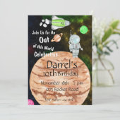 Buitenruimtevaart, ruimte, Astronaut Birthday Kaart (Staand voorkant)