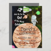 Buitenruimtevaart, ruimte, Astronaut Birthday Kaart (Voorkant / Achterkant)