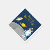 Buitenruimtevaartastronaut Birthday Paper Napkins Servet (Hoek)