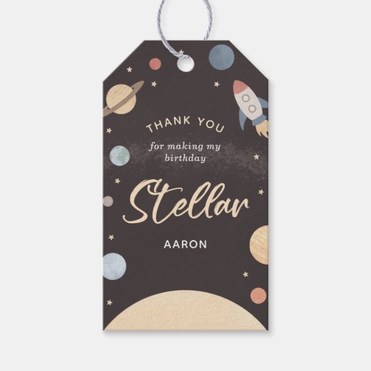 Buitenruimtevaartdag Cadeaulabel (Voorkant)