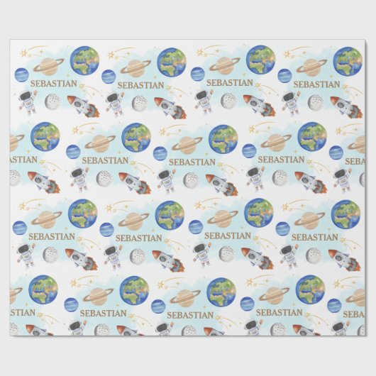 Buitenruimtevaartdag Cadeaupapier (Vlak)