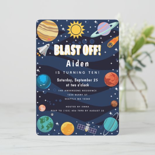 Buitenruimtevaartdag Kaart (Staand voorkant)