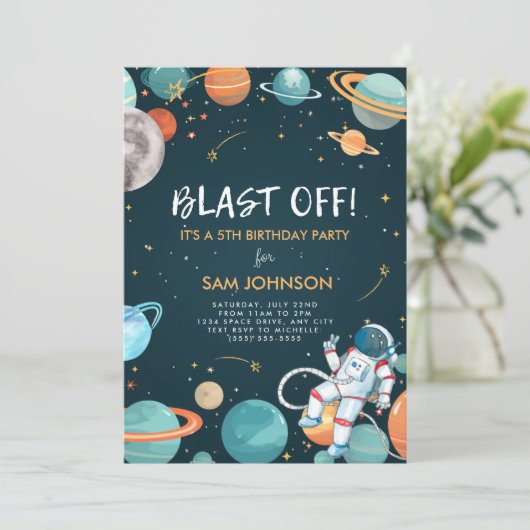 Buitenruimtevaartdag Kaart (Staand voorkant)