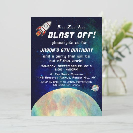 Buitenruimtevaartdag Kaart (Staand voorkant)