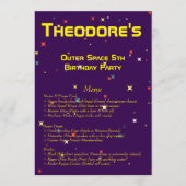 Buitenruimtevaartdag Menu (Voorkant)